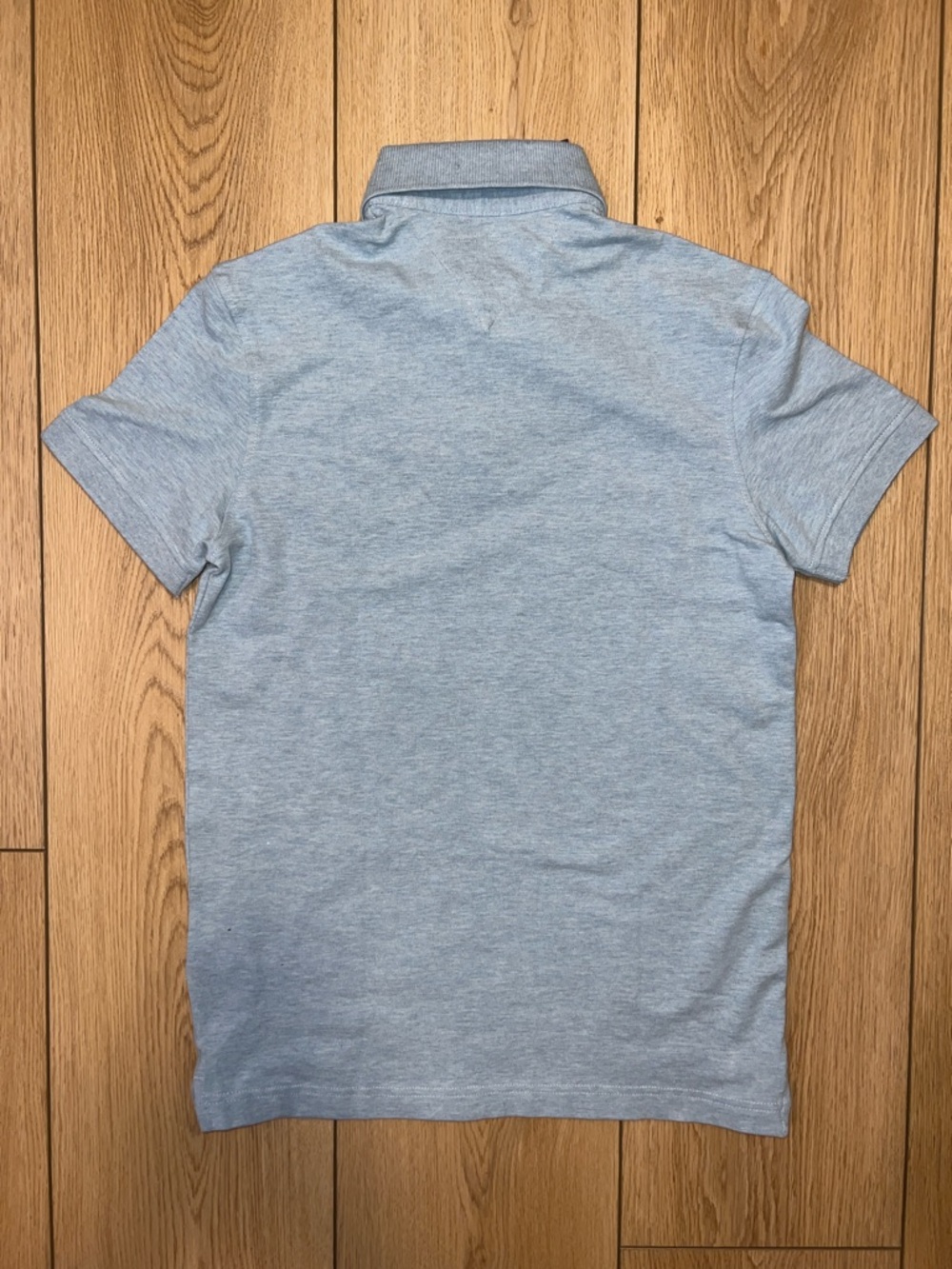 Tommy Hilfiger Men’s Heather Light Blue Polo Shirt - Picture 7 of 13